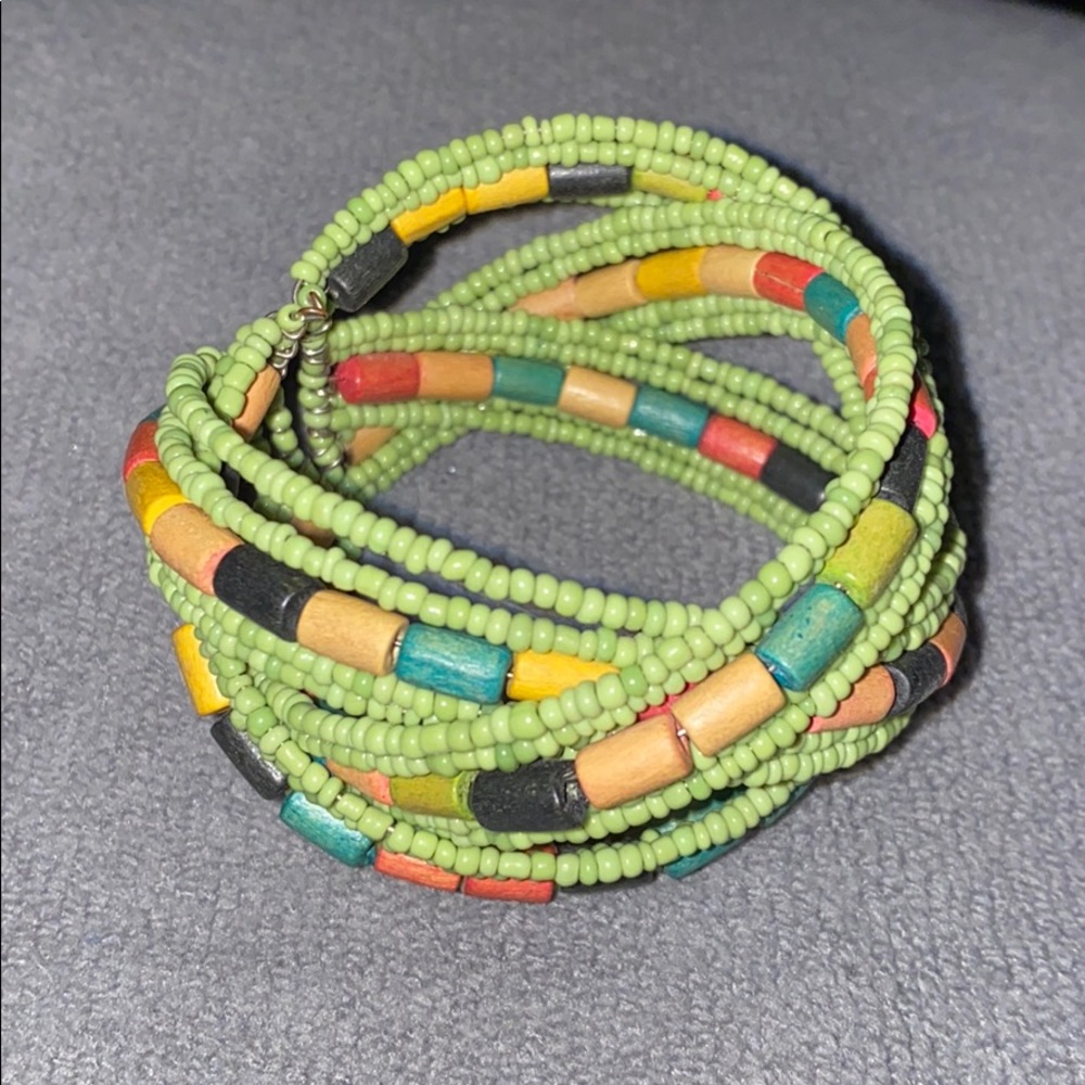 Columbia Braded Green and Multi Colored Bracelet